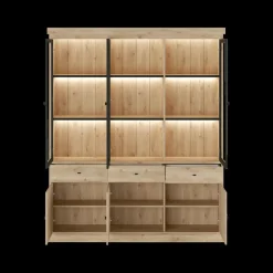 Vitrinekasten|Ygo Vitrinekast CASTELLO B182 Lichte Eik