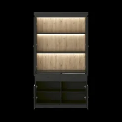 Vitrinekasten|Ygo Vitrinekast CASTELLO B124 Zwarte Eik