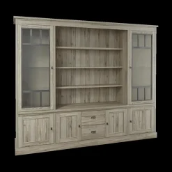 Wandrekken|Ygo Vitrinekast COTTON Kristal Eik Licht Bruin B259