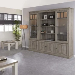 Wandrekken|Ygo Vitrinekast COTTON Kristal Eik Licht Bruin B215