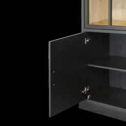 Vitrinekasten|Ygo Vitrinekast WINSTON Zwart B122