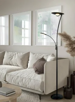 Vloerlampen|Ygo Vloerlamp GRANBY Met. Mat Zwart