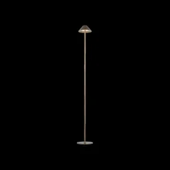 Vloerlampen|Ygo Vloerlamp QUTE Herlaadbaar Brons