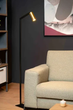 Vloerlampen|Ygo Vloerlamp SYBIL Zwart/Goud