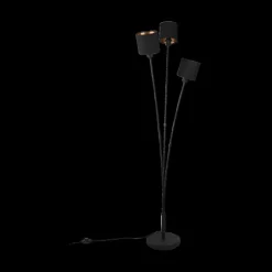Vloerlampen|Ygo Vloerlamp TOMMY 3Del. Met. Mat Zwart