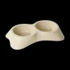 Voederbakken|Ygo Voederbak LASSIE 2Del. Rnd Plst. Beige L