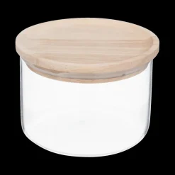 Bewaaraccessoires|Ygo Voorraadpot BJORN Glas Hout 330ml
