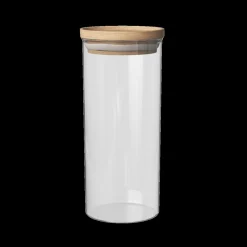 Bewaaraccessoires|Ygo Voorraadpot BJORN Glas Hout 1.3l