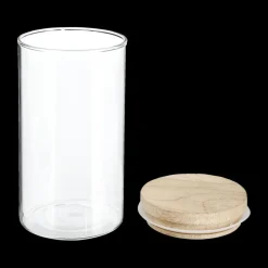 Bewaaraccessoires|Ygo Voorraadpot BJORN Glas Hout 1.6l