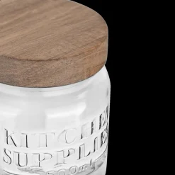 Bewaaraccessoires|Ygo Voorraadpot DOROTA 0.5L Glas/Hout