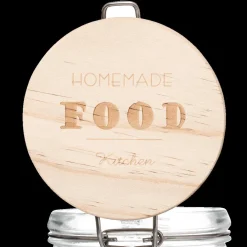 Bewaaraccessoires|Ygo Voorraadpot HOMEMADE 1.5l Glas/Hout