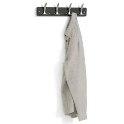Opbergen|Ygo Wandkapstok HAYLIA 4 Haken Bruin/Zilver
