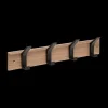 Opbergen|Ygo Wandkapstok STANGH 4 Haken Hout/Zwart