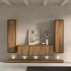 Wandrekken|Ygo Wandkast NESTOR Walnoot/Zwart B41