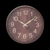Woondecoratie|Ygo Wandklok WOOD S Rnd. Houtlook Ass.