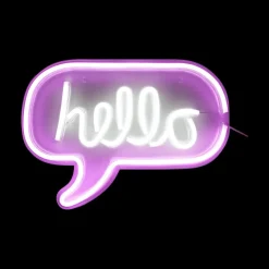 Kinderverlichting|Decoratieve Accessoires|Ygo Wandlamp HELLO Acryl Roze/Wit