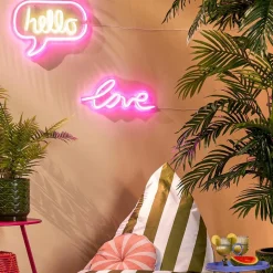Decoratieve Accessoires|Kinderverlichting|Ygo Wandlamp LOVE Neon Roze