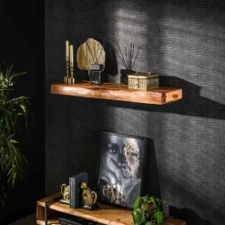 Wandrekken|Ygo Wandplank MARIOLA Massief acacia naturel 100x25