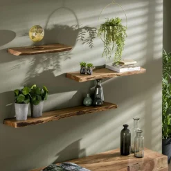 Wandrekken|Ygo Wandplank MARKAS Massief acacia naturel