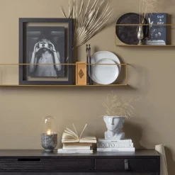 Muurplanken & Rekken|Wandrekken|Ygo Wandplank 100x16, Goud