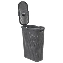 Was- & Linnenmanden|Badkameropbergers|Ygo Wasmand CORBIA 40L M/Deksel Grijs