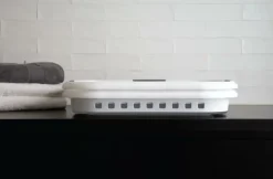 Was- & Linnenmanden|Badkameropbergers|Ygo Wasmand LAUNDRIK Plooibaar Wit/Grijs