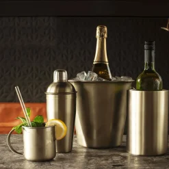 Aperitief & Wijn|Ygo Wijnkoeler PEARLIO Schuin Brushed Goud