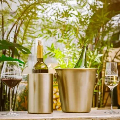 Aperitief & Wijn|Ygo Wijnkoeler PEARLIO Schuin Brushed Goud