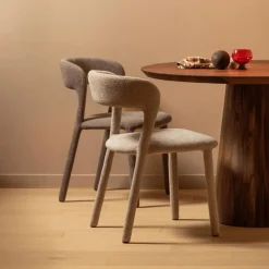 Stoelen|Ygo Woood Stoel NOBLE Stof Zand