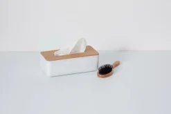 Badkameropbergers|Ygo Zakdoekdoos SINDRE Bamboe Wit