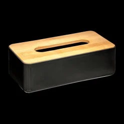 Badkameropbergers|Ygo Zakdoekdoos SINDRE Bamboe Zwart