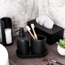 Badkameropbergers|Ygo Zakdoekendoos ASPINA Poly Zwart