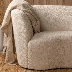 Fauteuils|Ygo Zitbank links ANDRIS Bouclé Crème